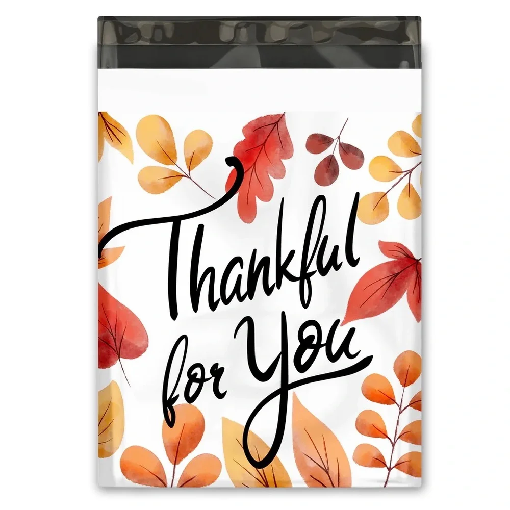 Thankful for You Poly Mailers 10x13 Pack of 25 - Picture 3 of 5